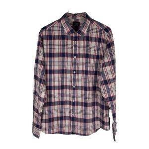 UNTUCKit Francavidda Mens Multicolor Plaid Button Down Up Long Sleeve Shirt